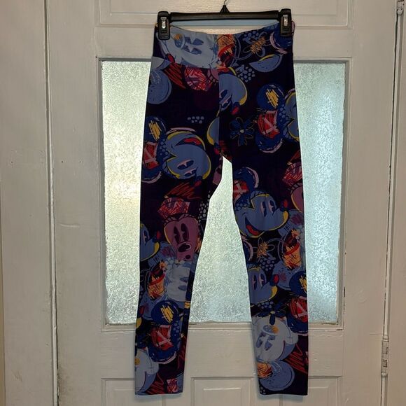 Lularoe Disney Women’s Dark Blue Mickey & Minnie Mouse Pattern Leggings Size OS - Picture 2 of 7